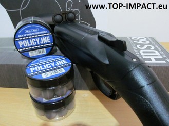 3x Hard Rubberballs Police cal.68