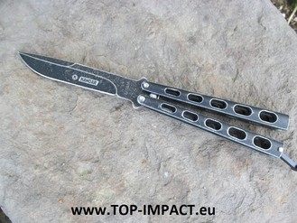 Butterfly knife Kandar Large 23cm Stone Wash